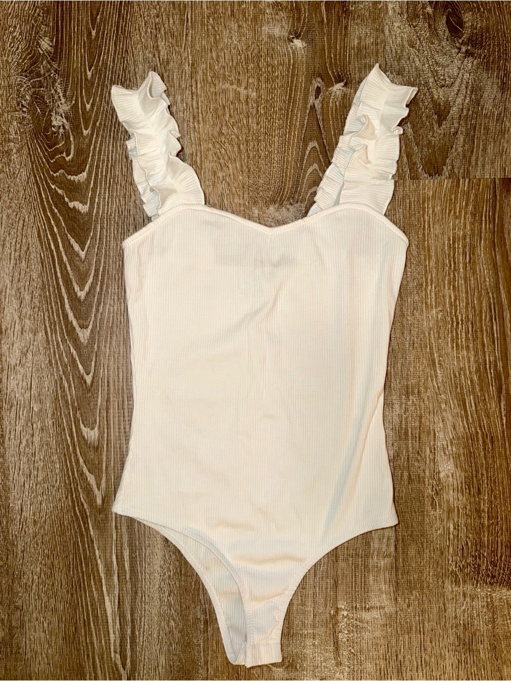 Blue Rain ribbed knit bodysuit